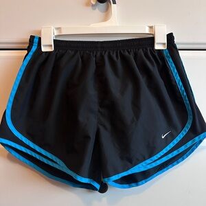 Nike Women's Athletic Shorts in Black and Blue